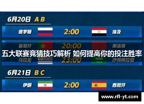 五大联赛竞猜技巧解析 如何提高你的投注胜率